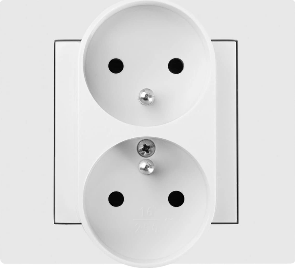 Elektro-Plast Vestra Double socket 2x2P+Z modular