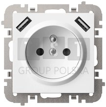 Elektro-Plast Vestra Socket 2P+Z 2xUSB power