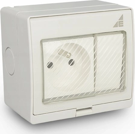 Elektro-Plast Single socket + single surface-mounted
