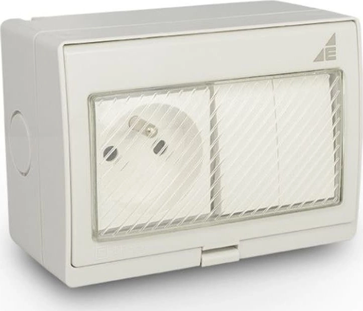 Elektro-Plast Single socket + double surface-mounted