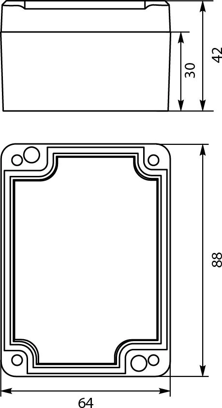 Elektro-Plast STRONG Hermetic box n/t 88x64x42mm