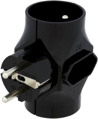 Elgotech Plug splitter 2-sockets w/u +