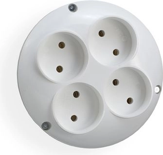 Elgotech Plug splitter 4-sockets b/u RO-4
