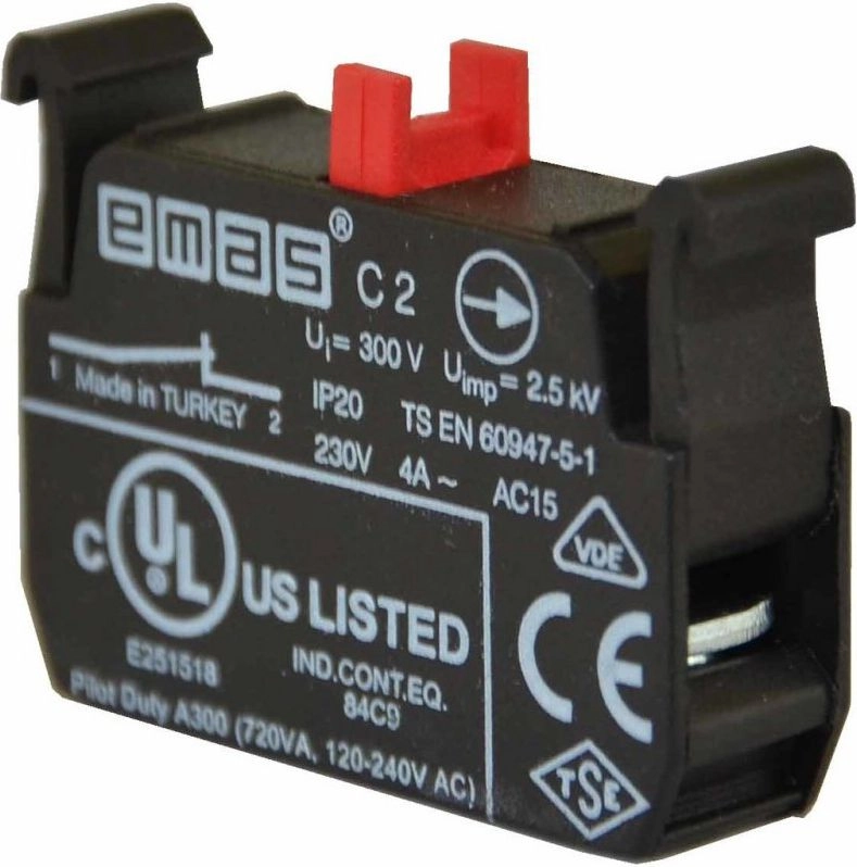 Emas Auxiliary contact 1R front mounting