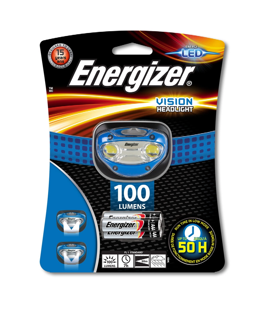 Energizer Vision Black  Blue  Transparent Headband