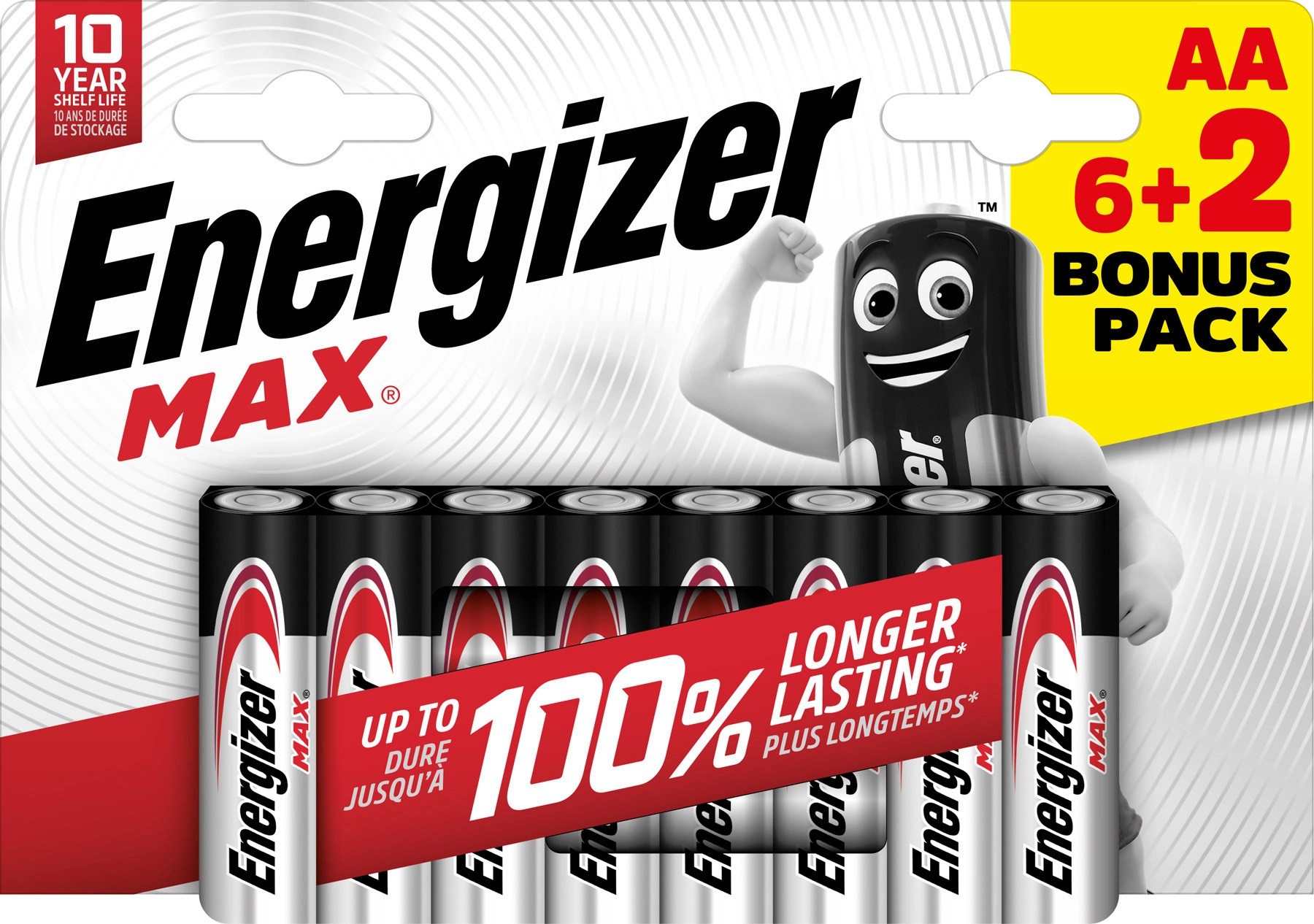 Energizer battery Alkaline Max AA DHP8