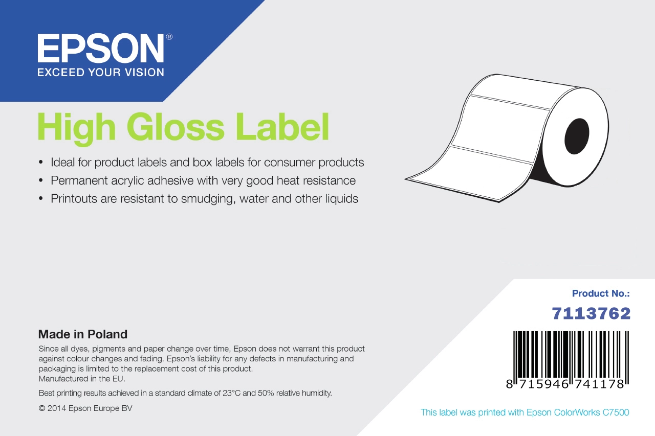 Epson High Gloss Label - Continuous