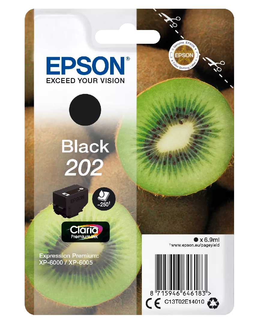 Epson Kiwi Singlepack Black 202 Claria