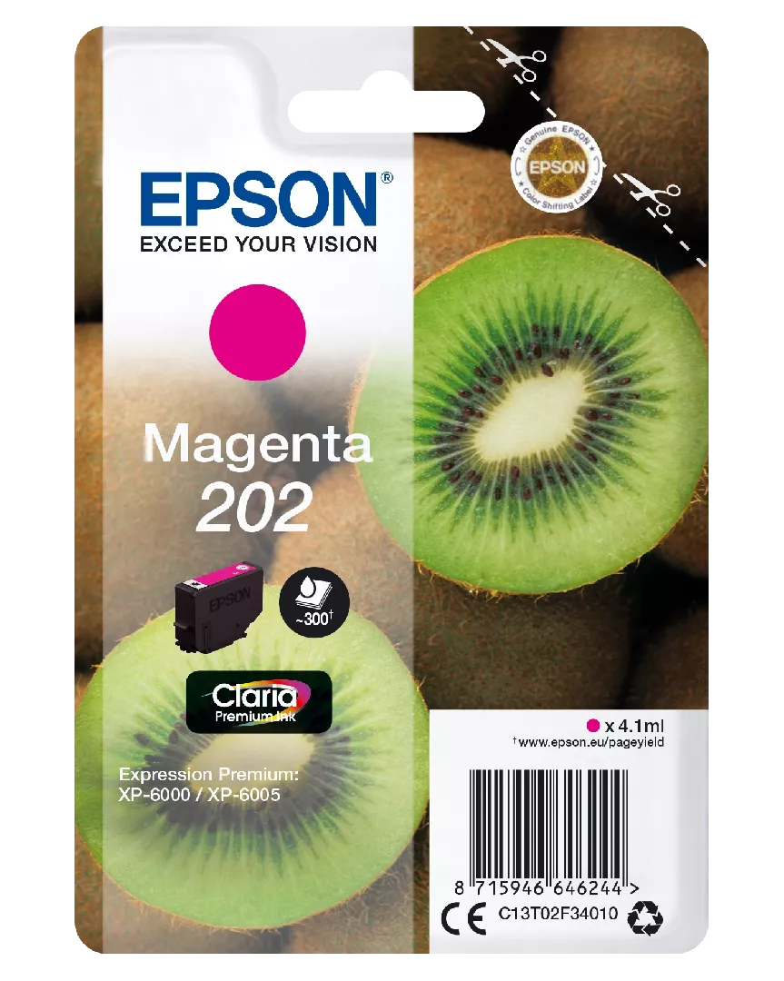 Epson Kiwi Singlepack Magenta 202 Claria
