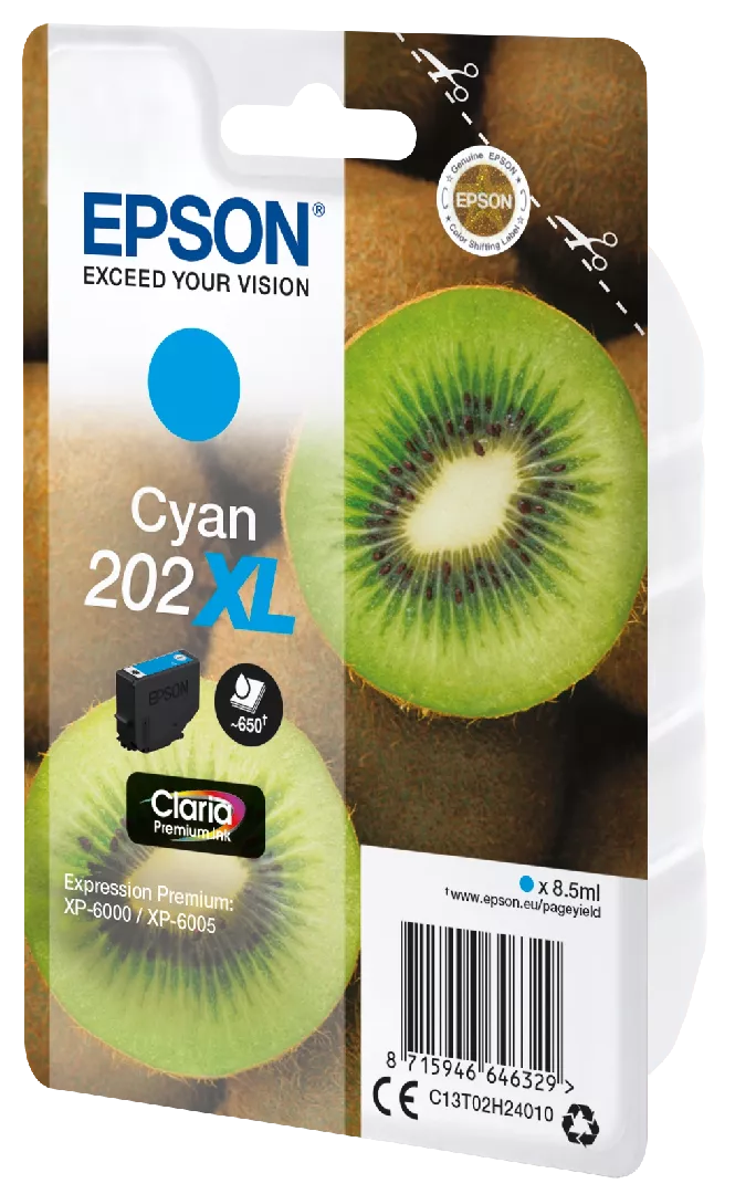 Epson Kiwi Singlepack Cyan 202XL Claria