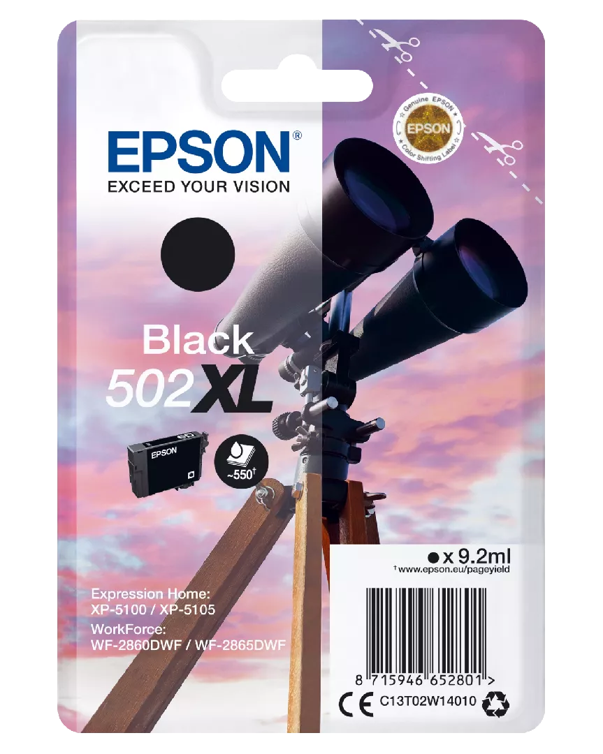 EPSON 4LB Singlepack Black 502XL Ink