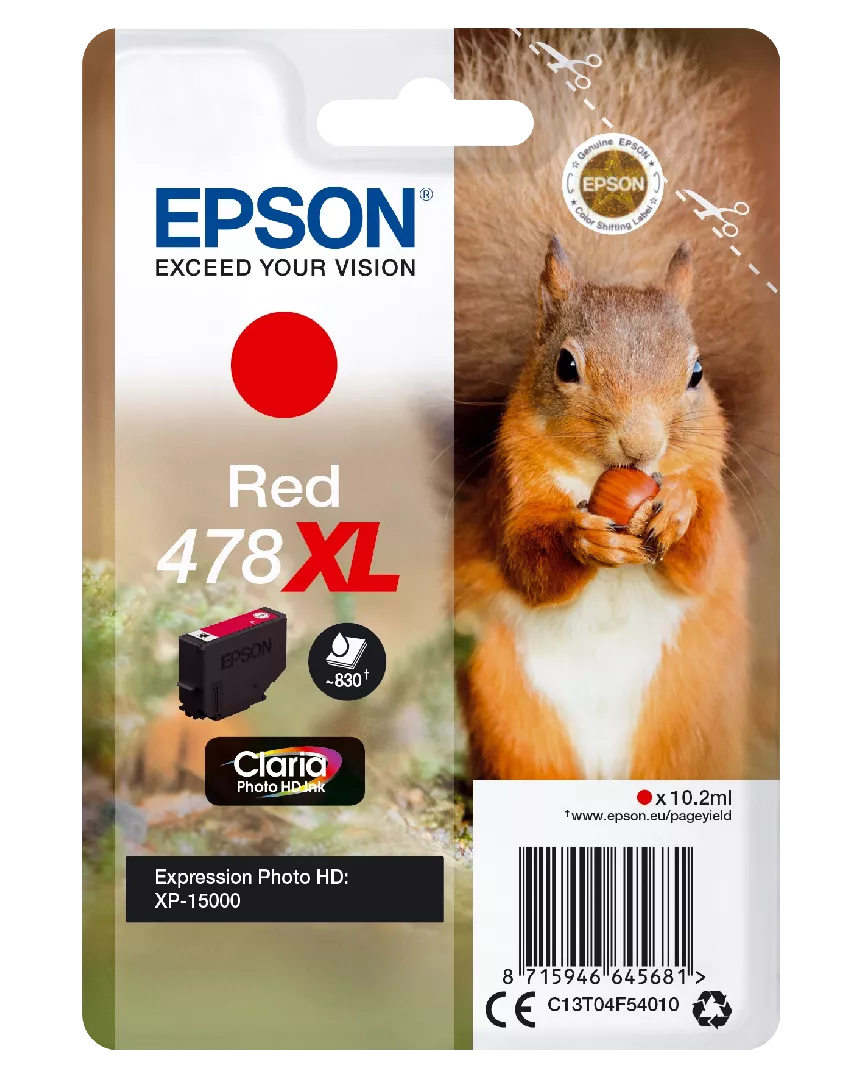 Epson Squirrel Singlepack Red 478XL Claria