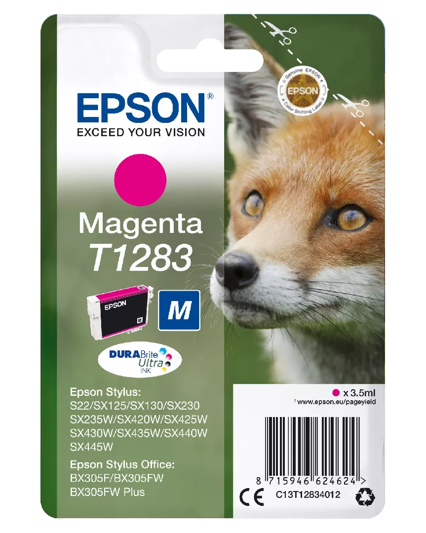 Epson Fox Singlepack Magenta T1283 DURABrite
