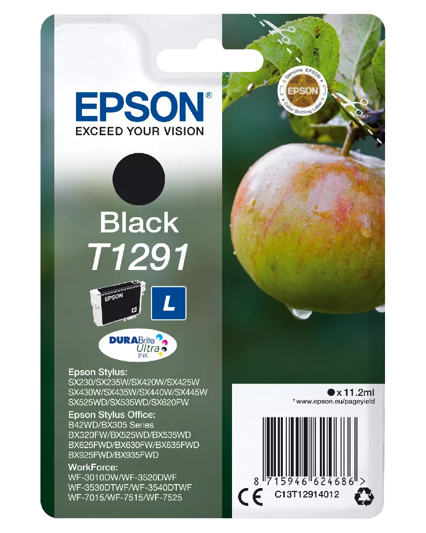 Epson Apple Singlepack Black T1291 DURABrite