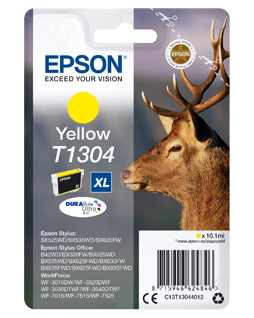 Epson Stag Singlepack Yellow T1304 DURABrite