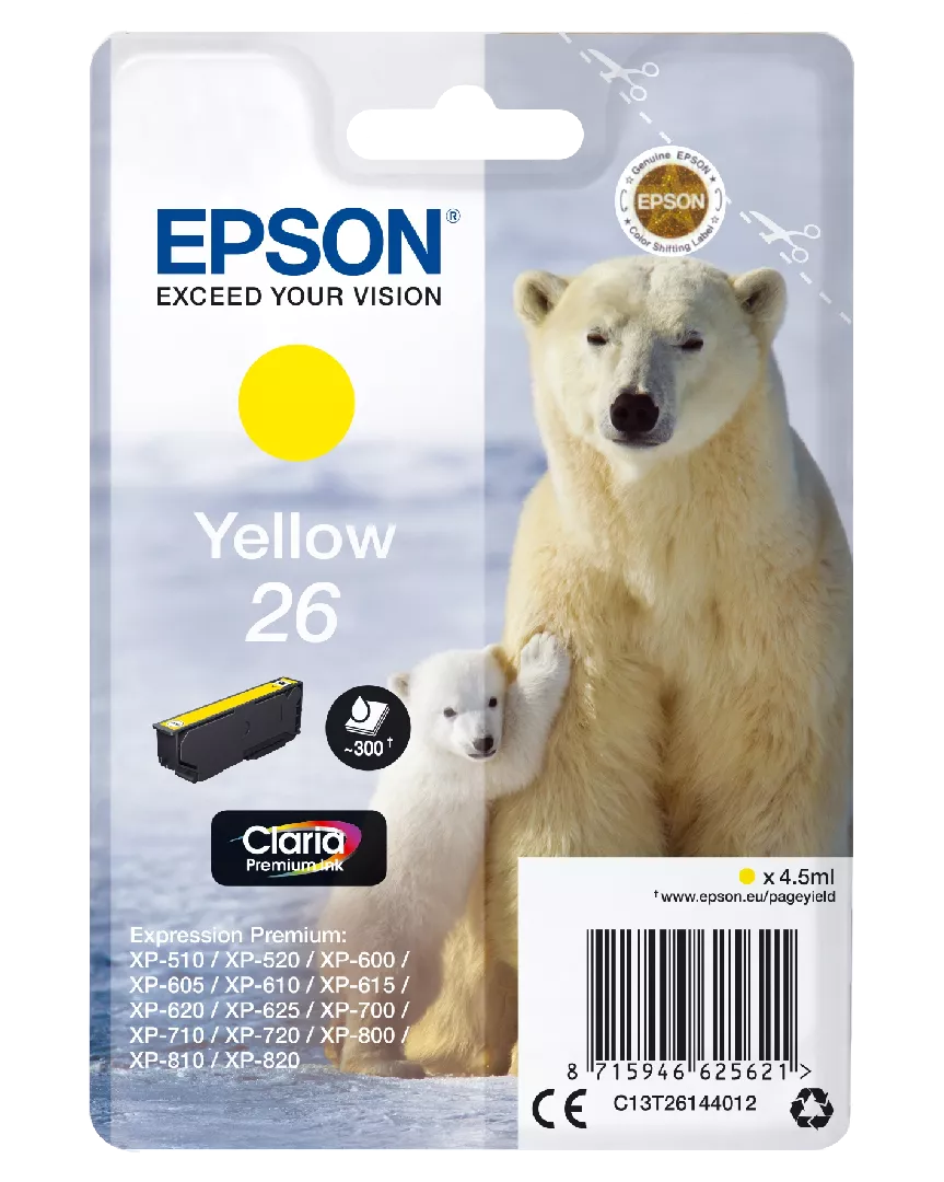 Epson Polar bear Singlepack Yellow 26