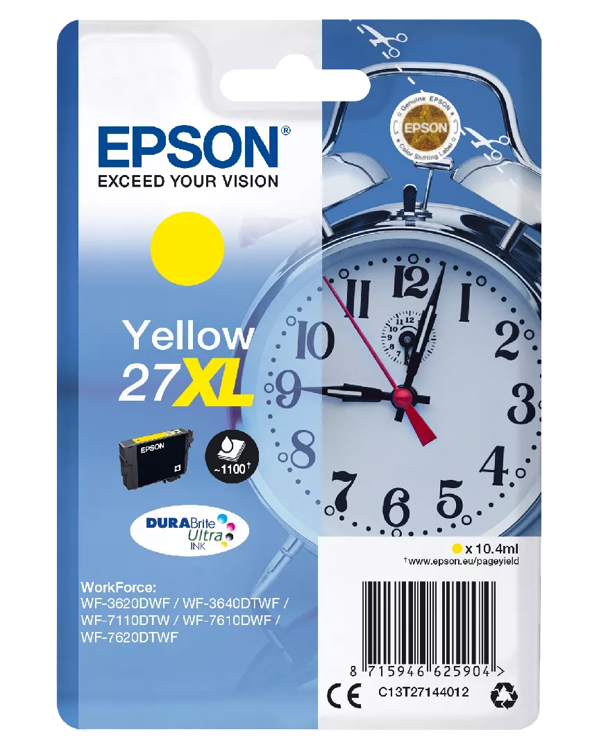 Epson Alarm clock Singlepack Yellow 27XL