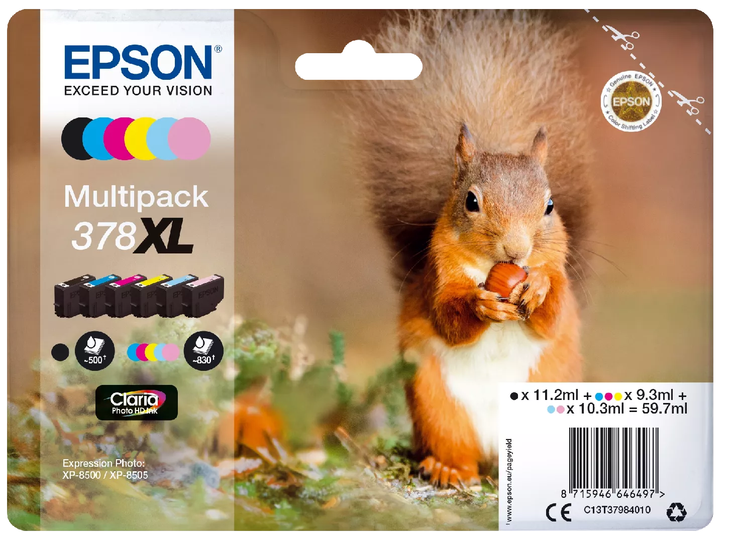Epson Squirrel Multipack 6-colours 378XL Claria
