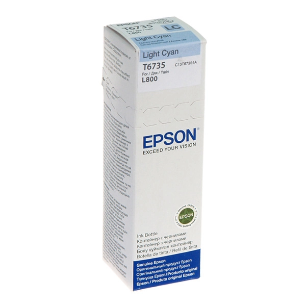 Epson T6735 Light Cyan ink bottle