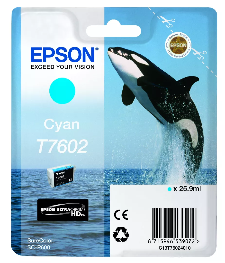 Epson T7602 Cyan C13T76024010 8715946539072
