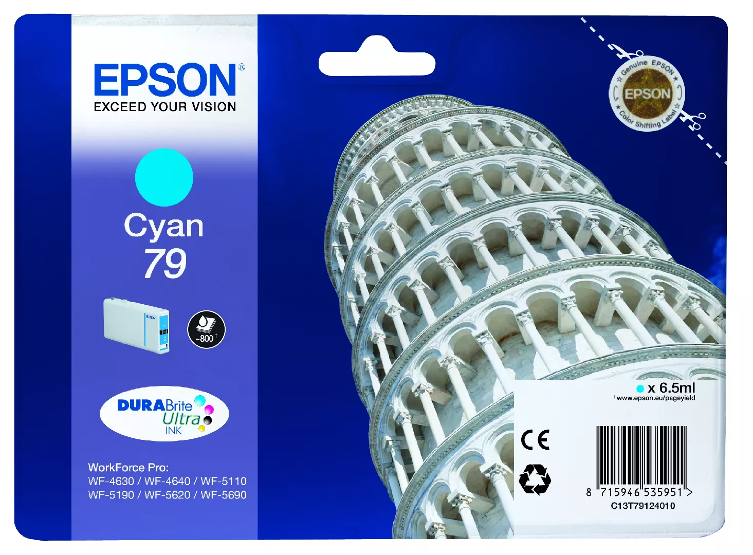 Epson Tower of Pisa Singlepack Cyan