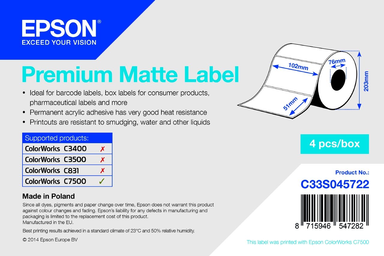 Epson Premium Matte Label - Die-cut