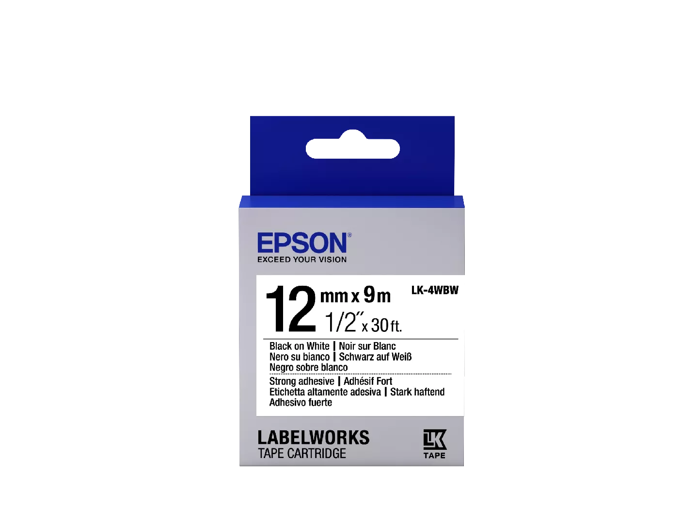 Epson Label Cartridge Strong Adhesive LK-4WBW