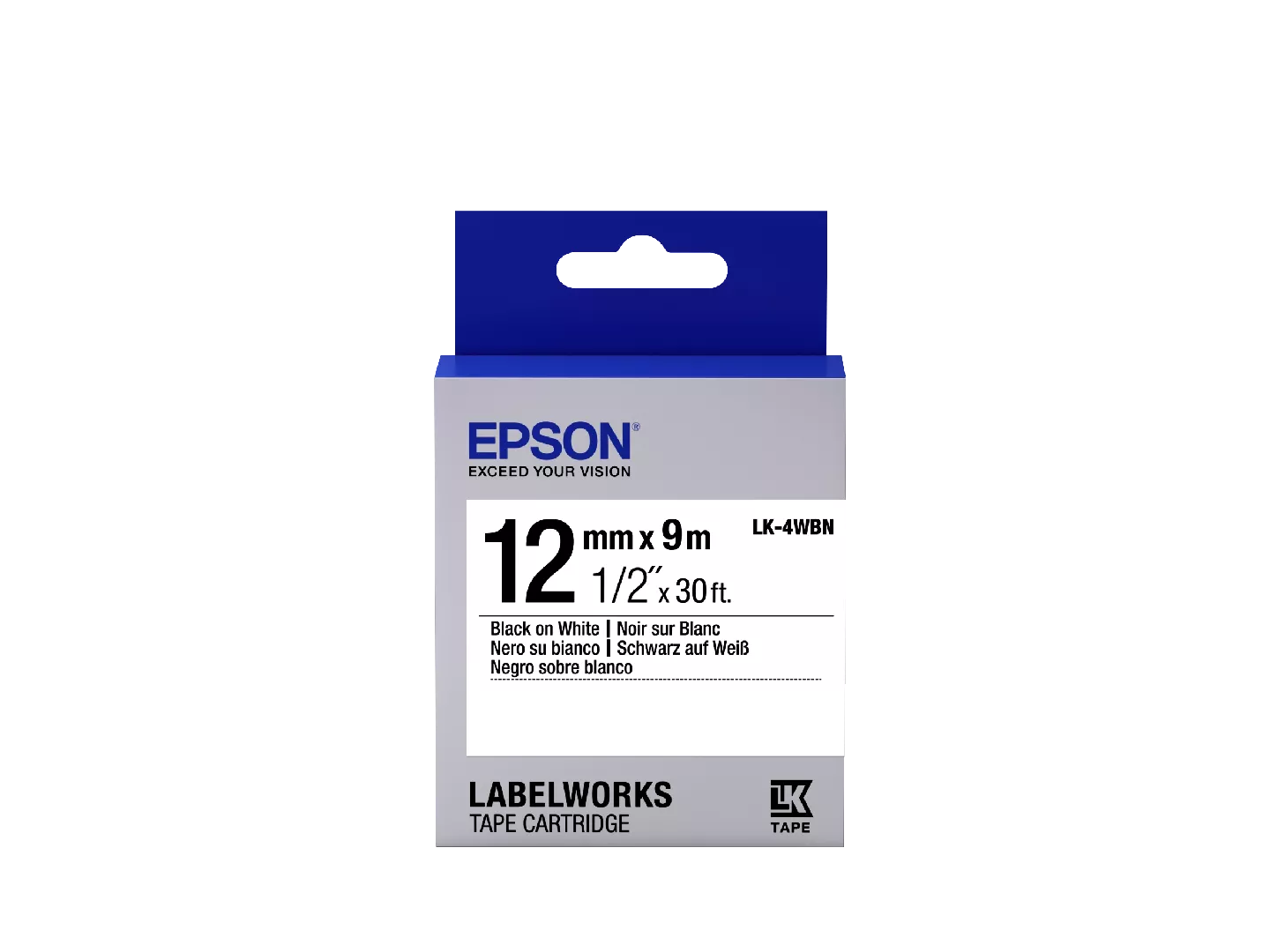 Epson Label Cartridge Standard LK-4WBN Black/White