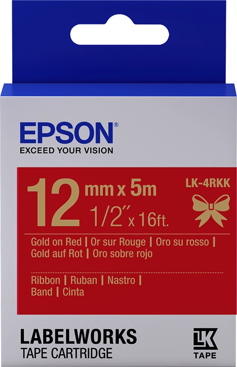 Epson Label Cartridge Satin Ribbon LK-4RKK