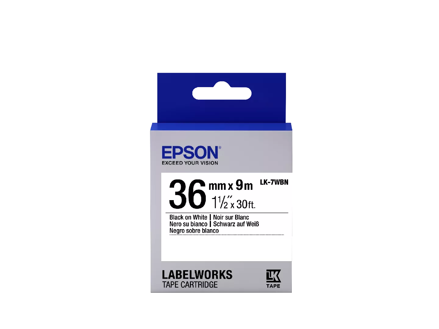 Epson Label Cartridge Standard LK-7WBN Black/White
