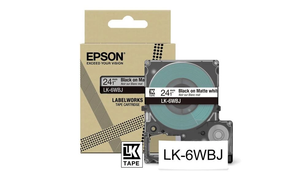 Epson LK-6WBJ Black  White C53S672064 8715946713533