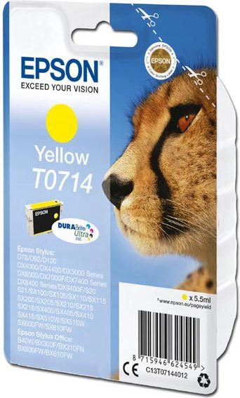 Epson Singlepack Yellow T0714 DURABrite Ultra