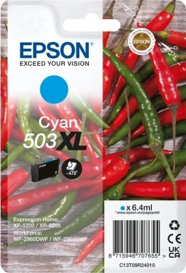 Epson Singlepack Cyan 503XL Ink C13T09R24020