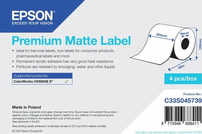 Epson Premium Matte Label - Continuous
