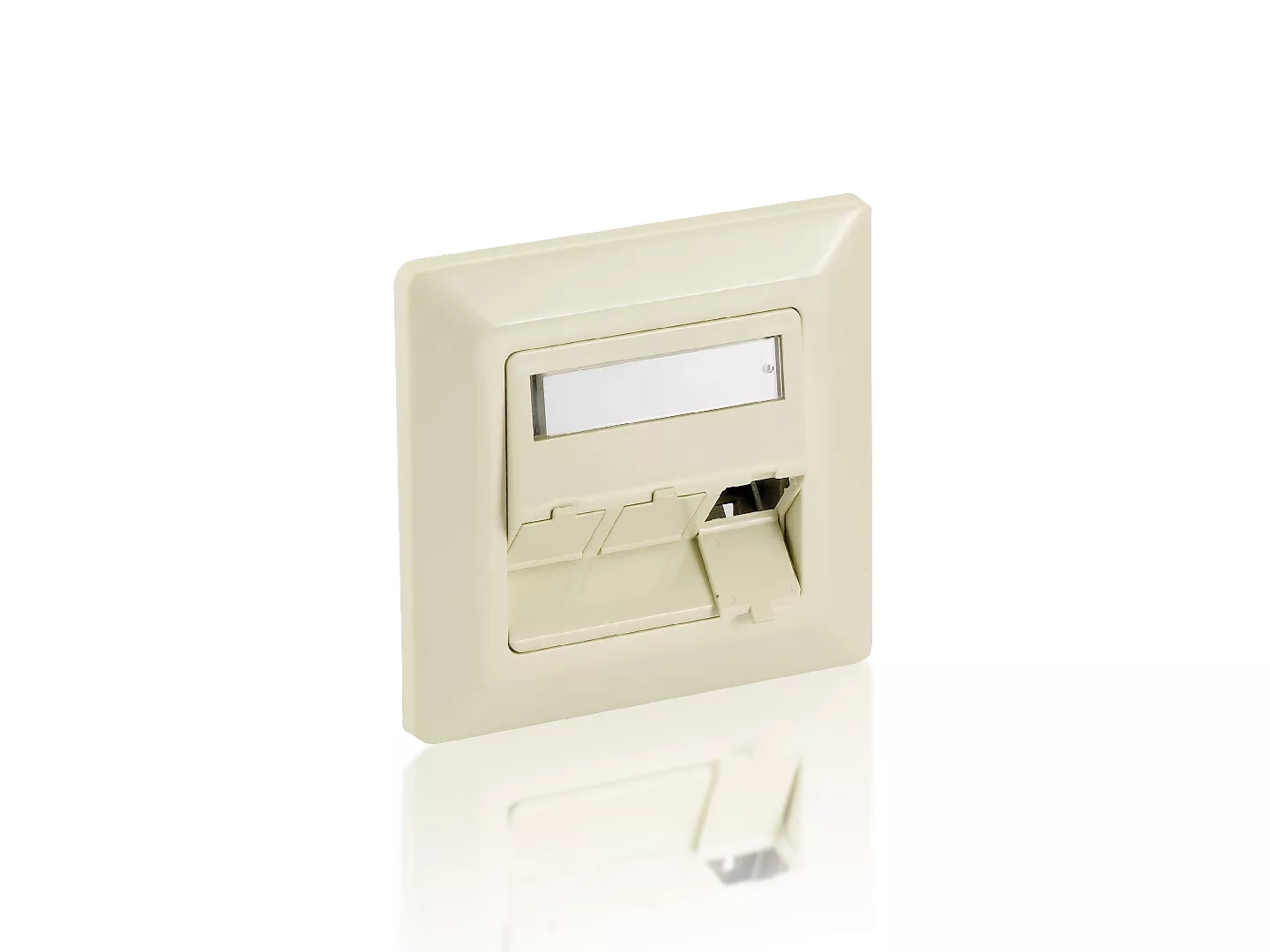 Equip 3-Port German Faceplate  Pure White