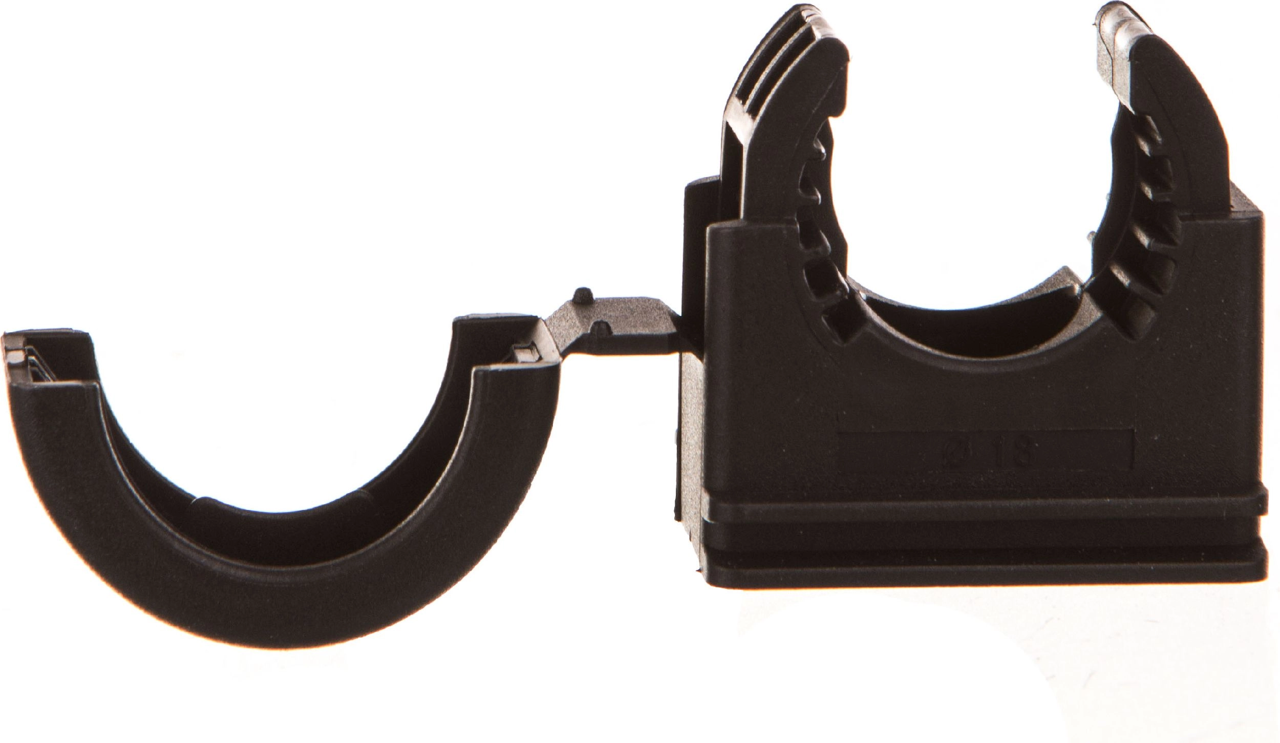 Ergom Pipe mounting holder black UROP