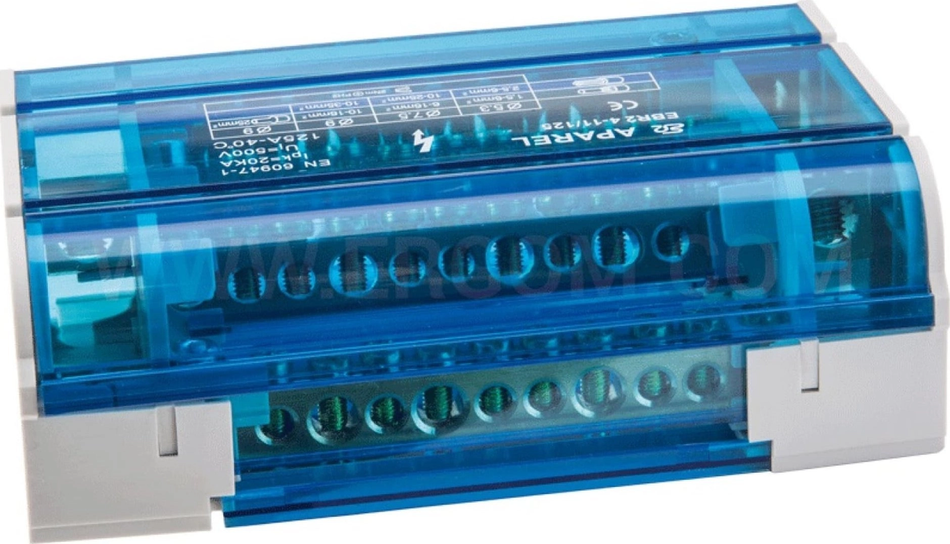 Ergom 4-way distribution block 1x10-35mm2+3x10-25mm2+7x2.5-6mm2