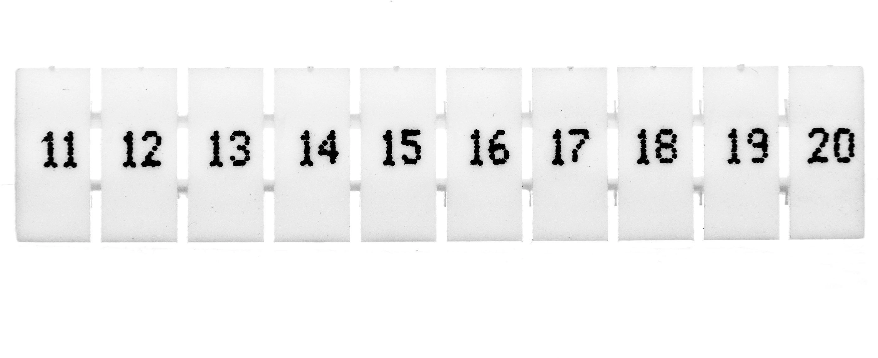 Ergom Marker for EZU-5/11-20 connectors white