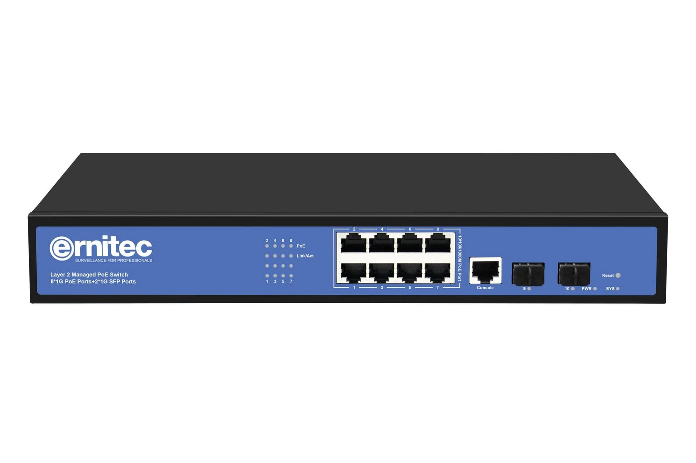 Ernitec ELECTRA-M08-1GB-150W tīkla pārslēgs ELECTRA-M08-1GB-150W Managed