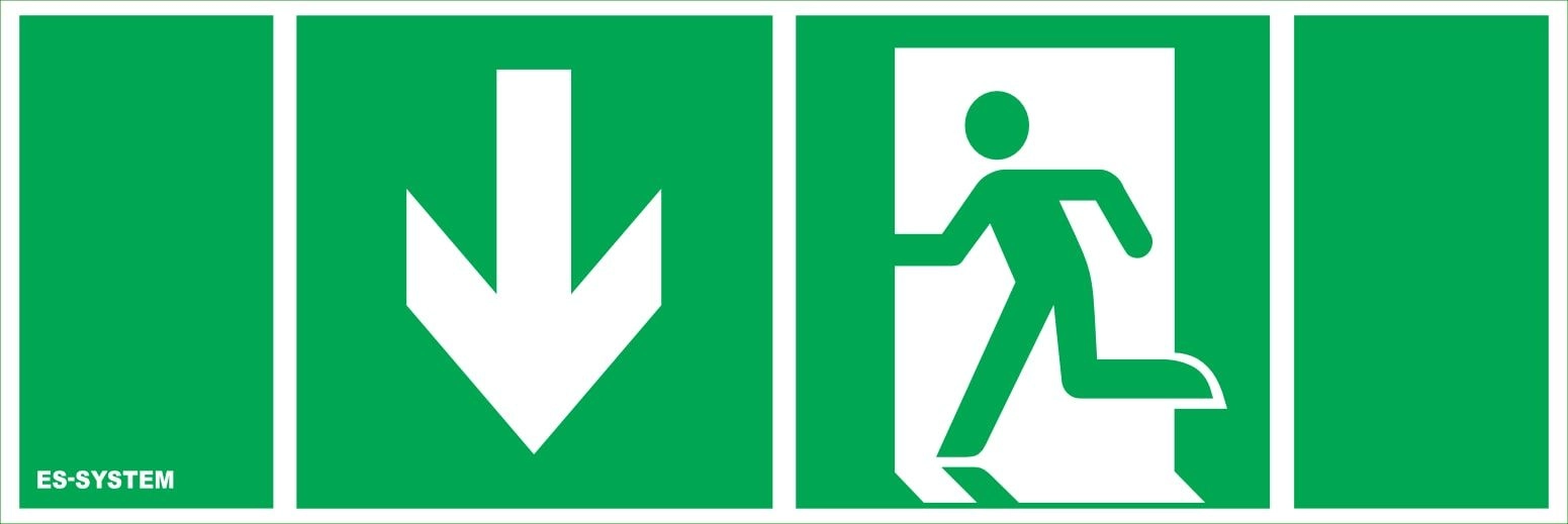 Es-System Pictogram 100x300 (111x311) Emergency door