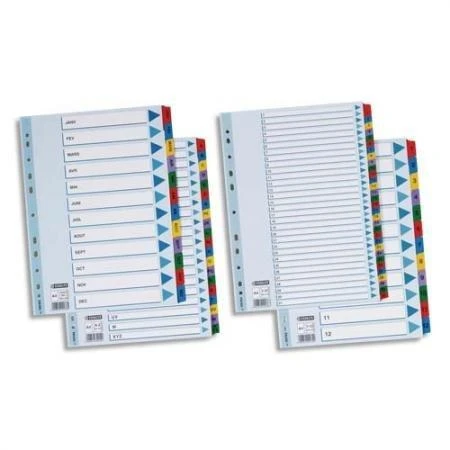 Cardboard colored separation sheets ESSELTE 1-31
