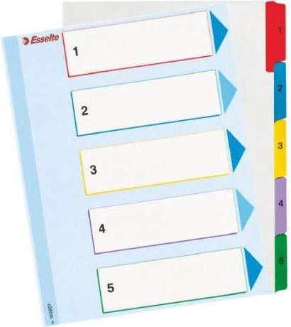 Esselte Przekładki do segregatora A4 Mylar