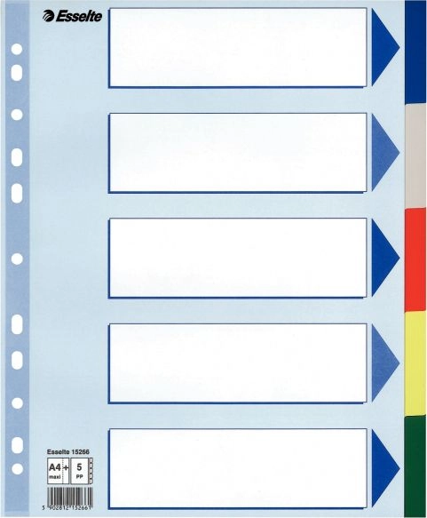 Esselte Binder dividers A4 PP Maxi