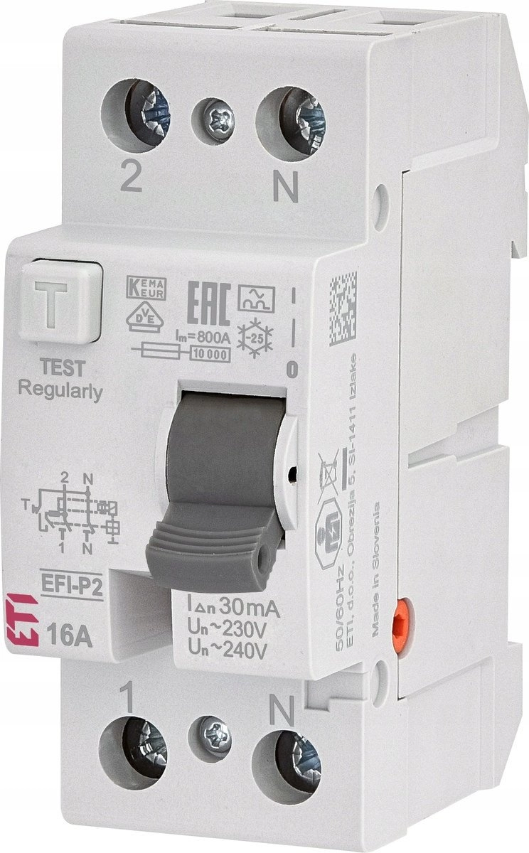 RELAY CURR LEAK 2P 16 A