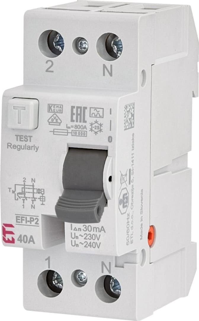 RELAY CURR LEAK 2P 40 A