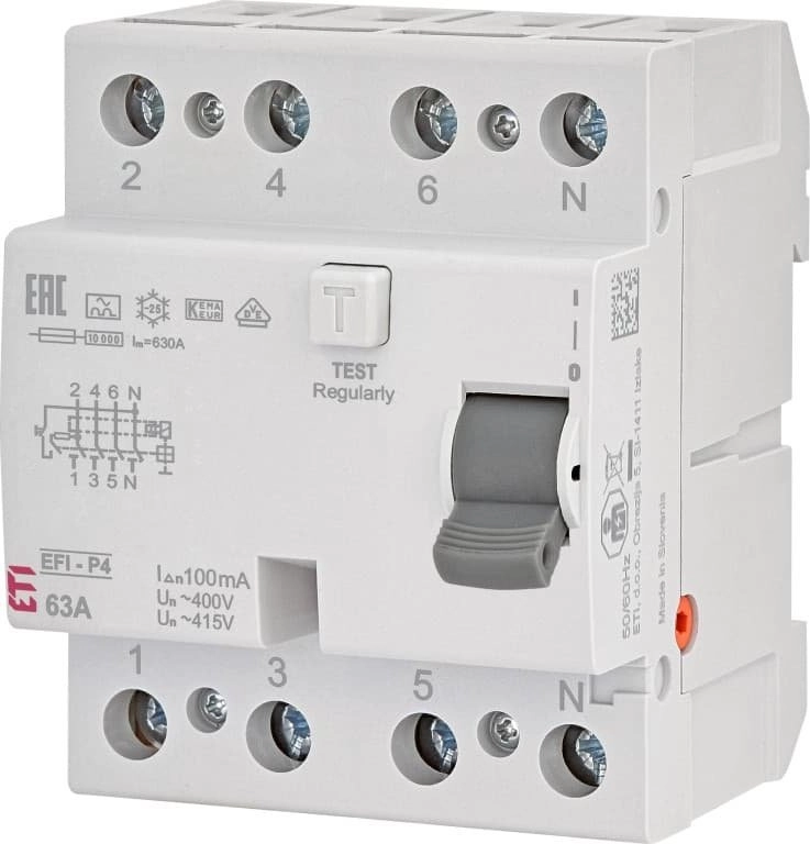Eti-Polam Differential current switch 4P 63A