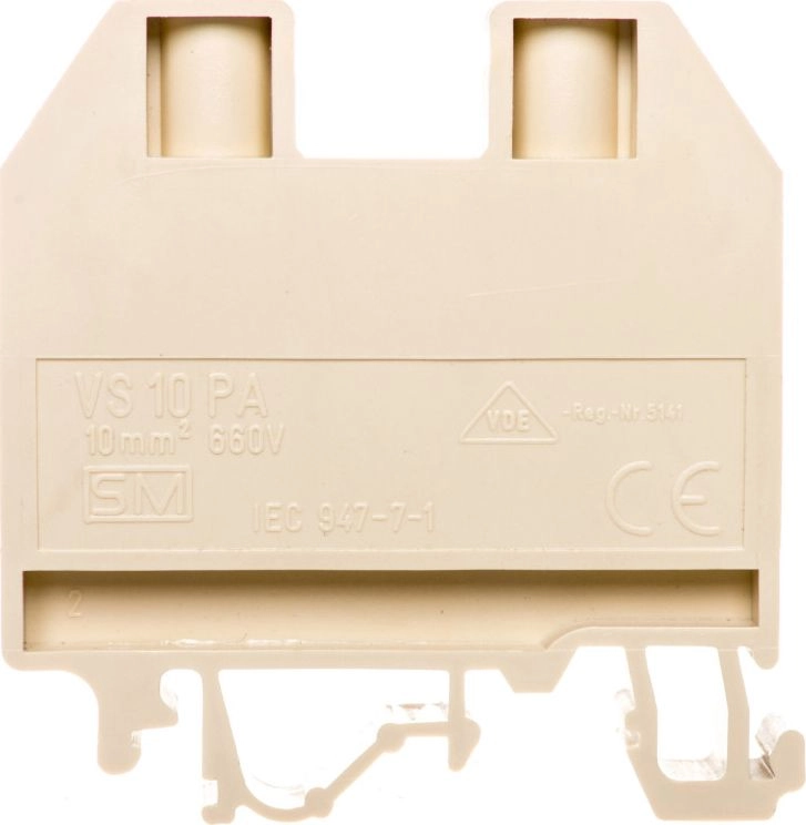 Eti-Polam Threaded rail connector 10mm2 beige