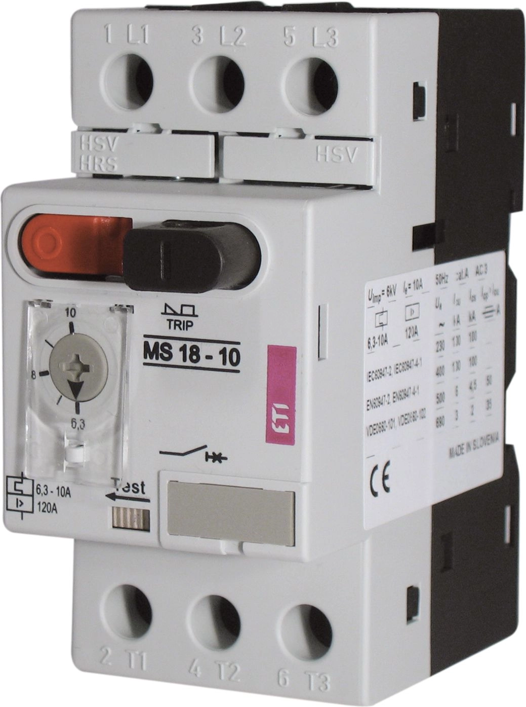 Eti-Polam Motor switch 3P 0.12kW