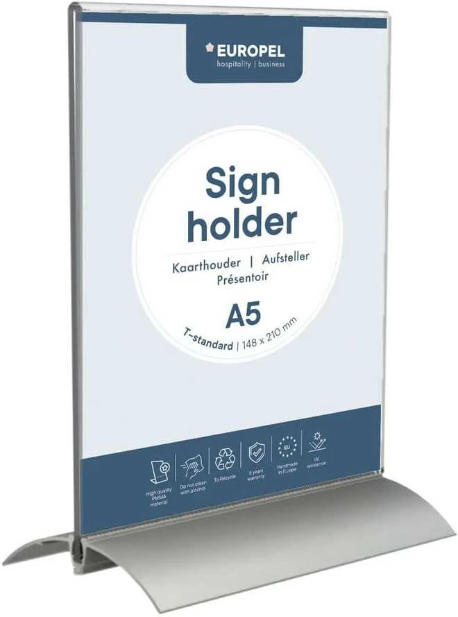 Information stand EUROPEL A5 acrylic with