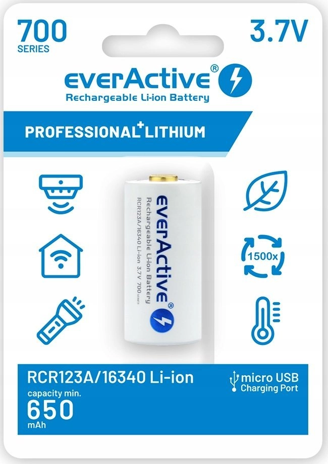 EverActive Accumulator 16340 3.7V Li-ion